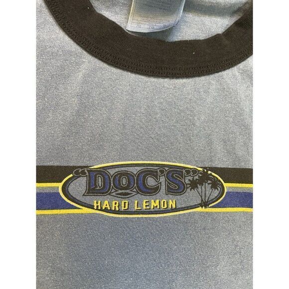 VINTAGE Doc’s Hard Lemon 2003 Promo Graphic T-shirt Men XL Blue Short Sleeve - Picture 2 of 6